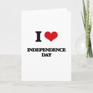 I Love Independence Day Card