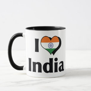 I Love India Flag Mug