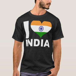 I Love India  Heart Flag India T-Shirt