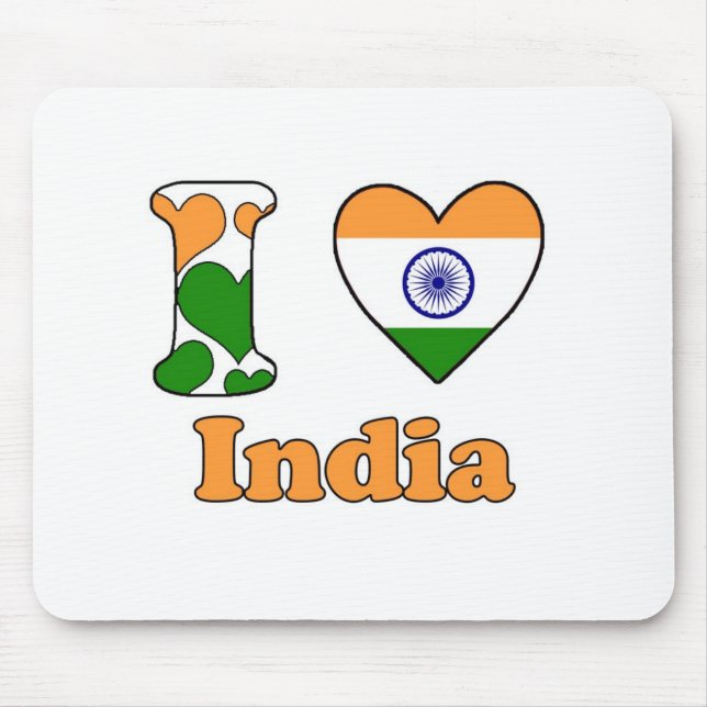 I love India Mouse Mat (Front)