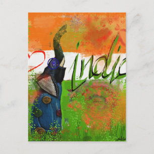 I love India Postcard