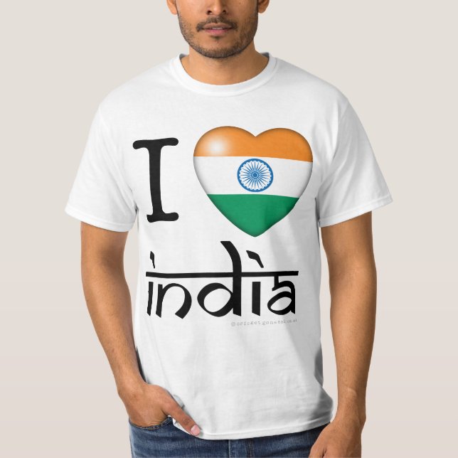 I Love India T-Shirt (Front)