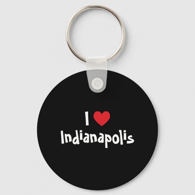 I Love Indianapolis Key Ring (Front)