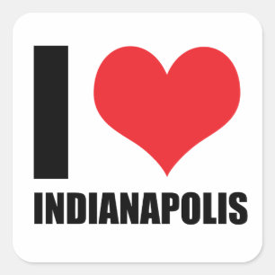 I love Indianapolis Square Sticker