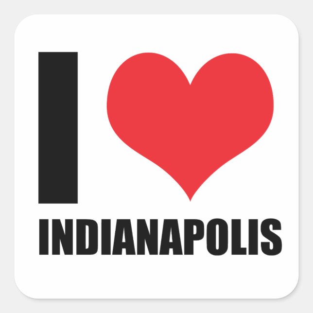 I love Indianapolis  Square Sticker (Front)