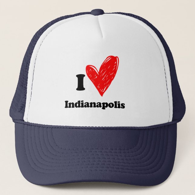 I love Indianapolis Trucker Hat (Front)