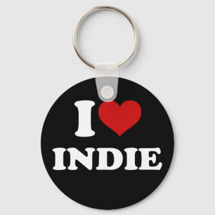 I Love Indie Key Ring