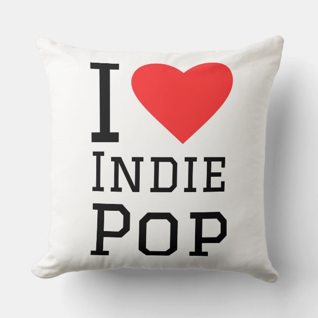 I love indie pop cushion (Front)