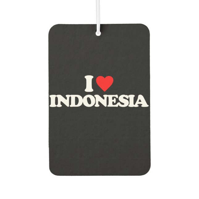 I LOVE INDONESIA CAR AIR FRESHENER (Front)