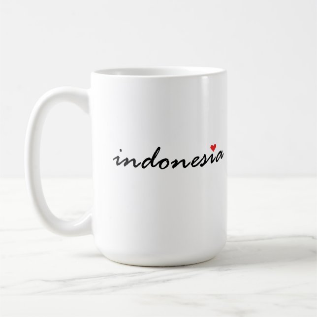 I love Indonesia Coffee Mug (Left)