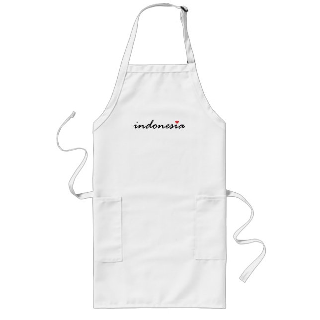 I love Indonesia Long Apron (Front)