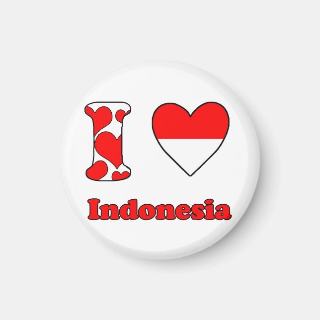 I love Indonesia magnet (Front)