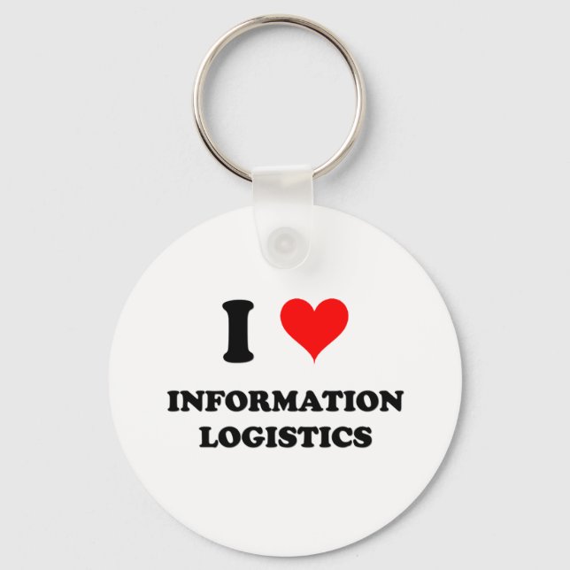 I Love Information Logistics Key Ring (Front)