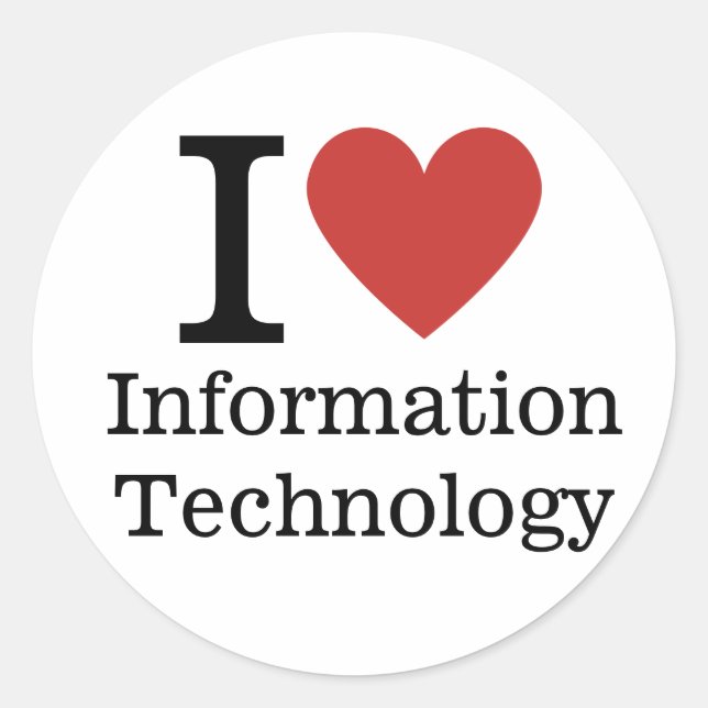 I ❤️ Love Information Tech Dept. STICKER (Front)