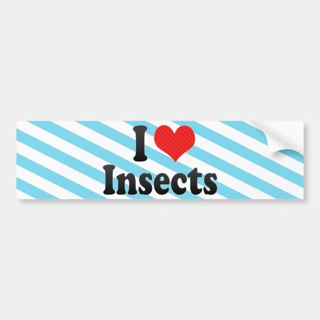 I Love Insects Bumper Sticker (Front)