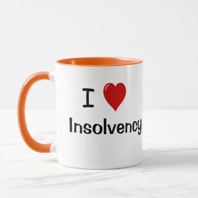 I Love Insolvency Practitioner Administrator Quote Mug (Left)