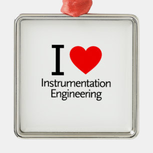 I Love Instrumentation Engineering Metal Tree Decoration