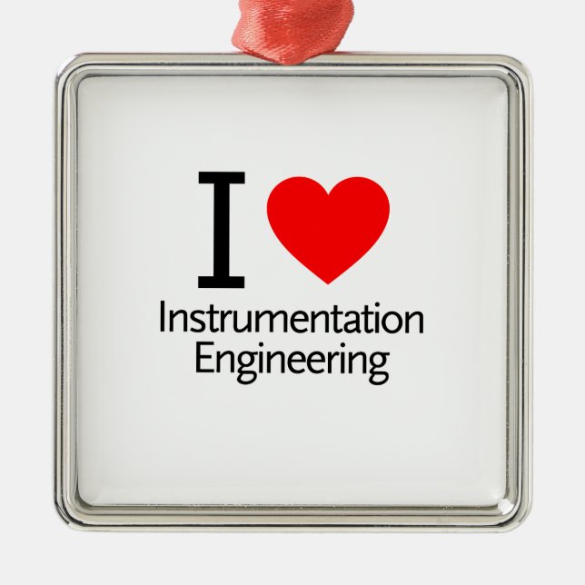 I Love Instrumentation Engineering Metal Tree Decoration (Front)