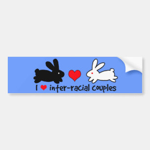I Love Inter-racial Couples Bumper Sticker