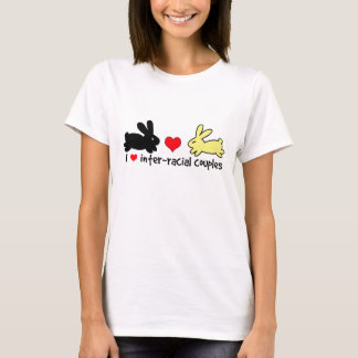I Love Inter-racial Couples - yellow and black T-Shirt
