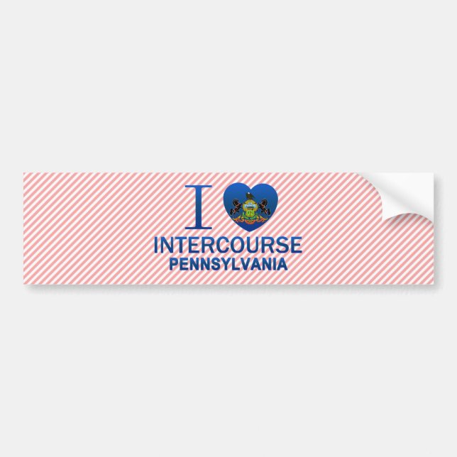 I Love Intercourse, PA Bumper Sticker (Front)