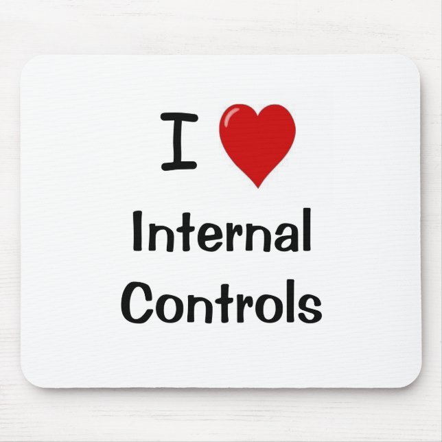 I Love Internal Controls - Funny Compliance Quote Mouse Mat (Front)