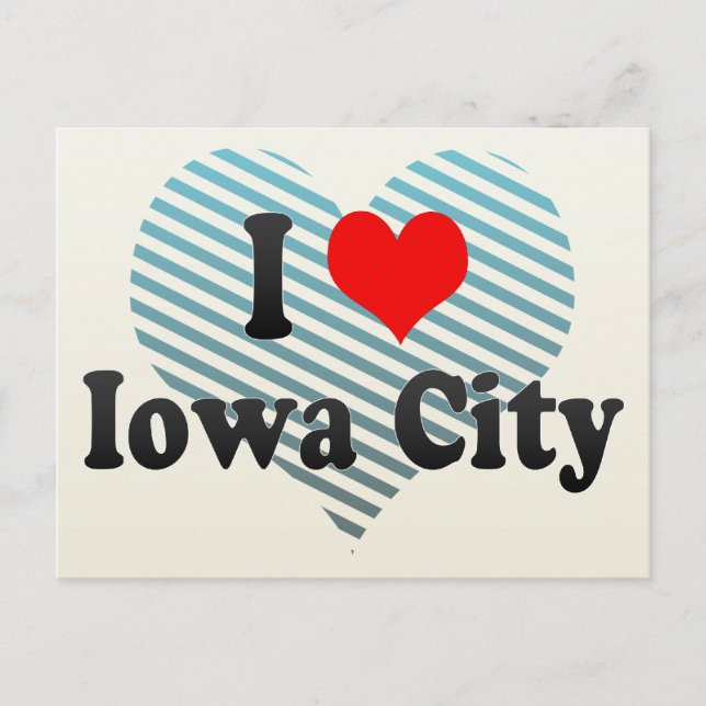 I Love Iowa City, United States Postcard (Front)