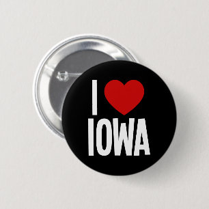 I Love Iowa • I Heart Iowa Round Button