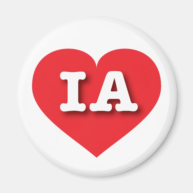 I love Iowa - IA red heart Magnet (Front)