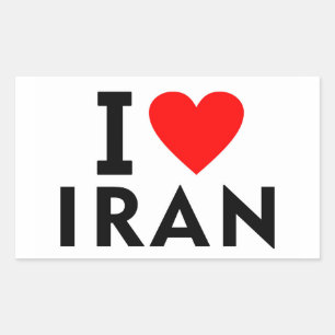 I love Iran country like heart travel tourism symb Rectangular Sticker