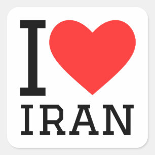 I love iran square sticker