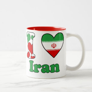 I love Iran Two-Tone Coffee Mug