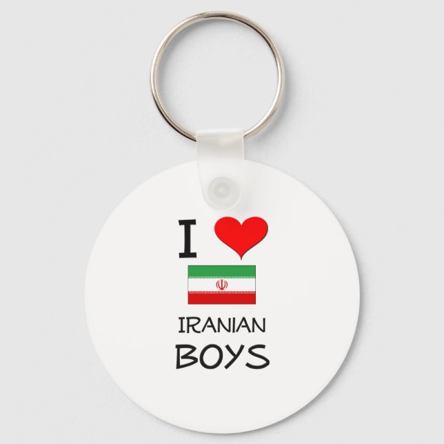 I Love Iranian Boys Key Ring (Front)