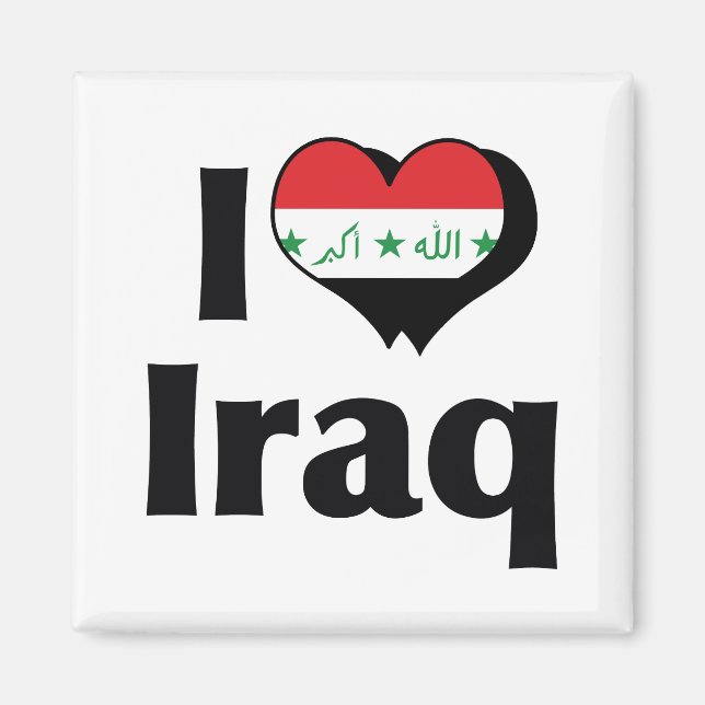 I Love Iraq Flag Magnet (Front)