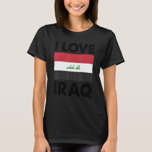 I Love Iraq I Heart Iraq Family Travel Iraq Flag T-Shirt