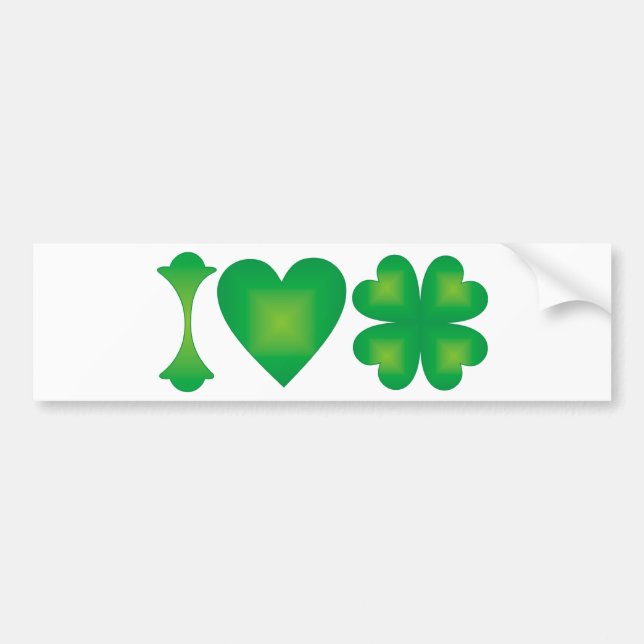 I Love Ireland Bumper Sticker (Front)