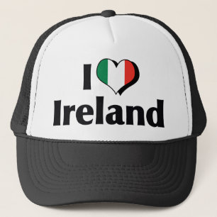 I Love Ireland Flag Trucker Hat