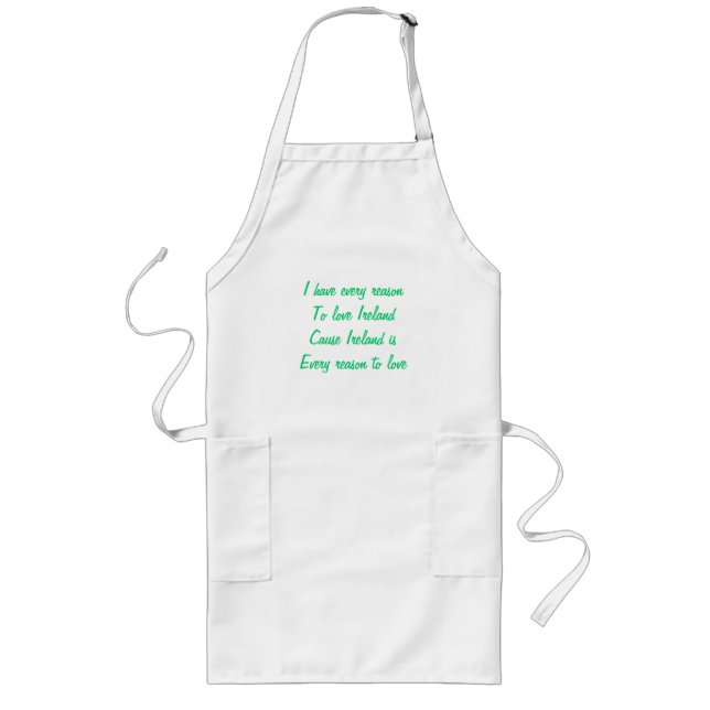 I love Ireland Long Apron (Front)