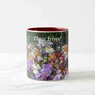 I love Irises! Two-Tone Coffee Mug