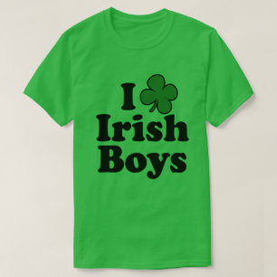 I Love Irish Boys Cute Shamrock T-Shirt