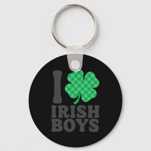I Love Irish Boys Funny Shamrock St Patricks Day T Key Ring