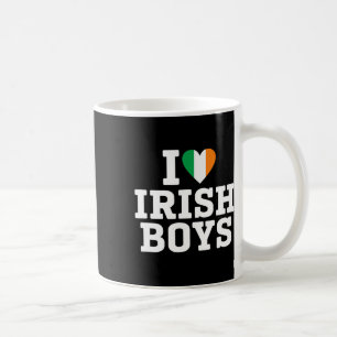 I Love Irish Boys Ireland Flag Heart St Patricks D Coffee Mug
