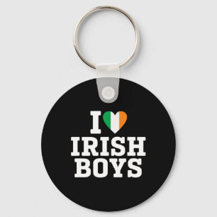 I Love Irish Boys Ireland Flag Heart St Patricks D Key Ring