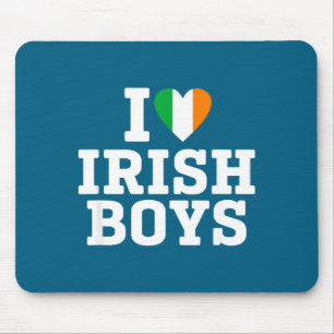 I Love Irish Boys Ireland Flag Heart St Patricks D Mouse Mat