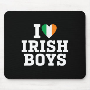 I Love Irish Boys Ireland Flag Heart St Patricks D Mouse Mat