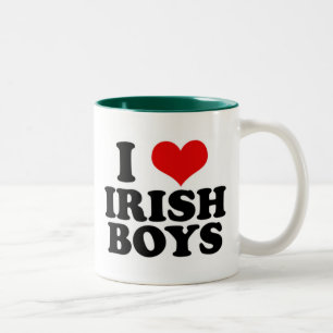 i Love Irish Boys Two-Tone Coffee Mug