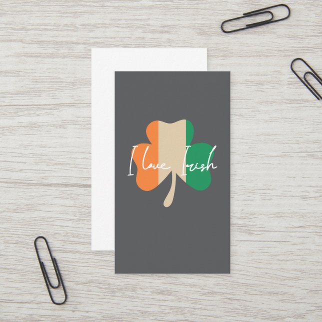 I love Irish! Business Card (Front/Back In Situ)