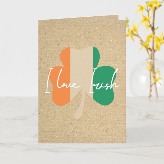 I love Irish! Card (Yellow Flower)