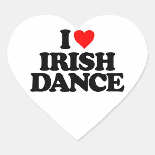 I LOVE IRISH DANCE HEART STICKER
