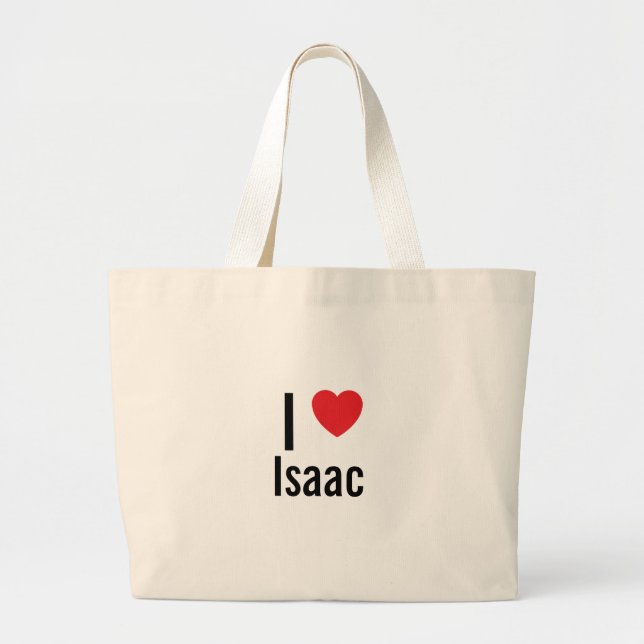 I love Isaac Large Tote Bag (Front)